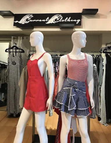 Inside Current Clothing store